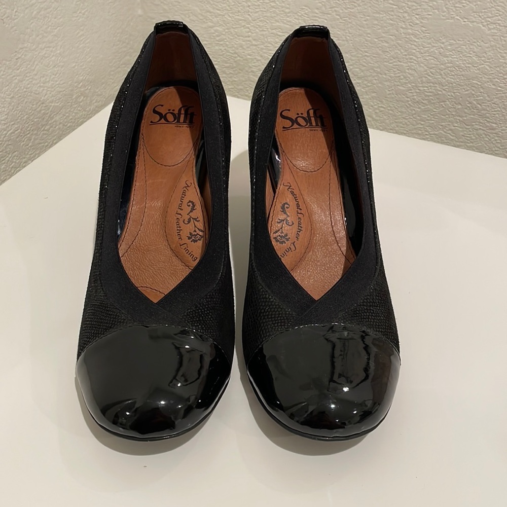 Sofft Black Shimmer Heels